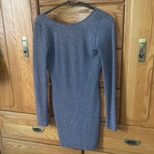 Windsor Sparkling Gray Long Sleeve Dress perfect for Valentine’s Day